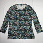 J.Crew Abigail Borg for  Top Womens XS Forest Green‎ Floral Prairie Shirt Photo 0