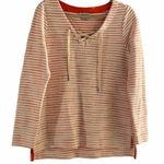 Tommy Bahama Red White Lace Up Top Size Medium Photo 0