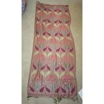 Pashmina Womens  Silk Scarf Shawl Paisley Green Pink Hippie Boho Ethnic Photo 3