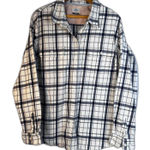 Ridgecut Toughwear Plaid Flannel Button Up Shirt Womens Size 2X Preppy Basic White Photo 0
