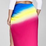 Garnerstyle X FTF Renee Tie Dye Rainbow Maxi Skirt Size NEW 2X Blue Photo 1
