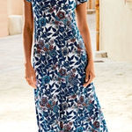 Peruvian Connection  Folk Flower Mdi Dress Size XS Photo 0