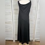 SheIn (Bae/Curve) Black Flowy Sleeveless Maxi Dress with Asymmetrical Design-0XL Photo 3