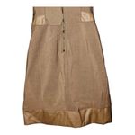 Lucy Paris Lucy & Co. Faux Leather Dress Strapless Rosette Cocktail Taupe Size Small NWT Photo 7