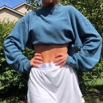 Blue Vintage Sweatshirt Cropped Size XL Photo 0