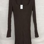 Paige NEW Size XL Wool Side-Slit Benita Dress in Brown Taupe Sweater long slit Photo 3