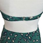 Garnet Hill  Ruched High Waisted Two Piece Swimsuit Bikini Pine Leopard 2 New Photo 4