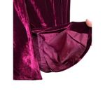 Amanda Smith Silk Blend Burgundy Velvet Button Front Blouse Size 4 NWT Photo 8