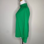 Koko Knits of California Green Turtleneck Back Zip Turtleneck Blouse Sz Small Photo 2