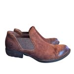 Born Brown Suede Leather Ankle Booties Elastic Chelsea Comfort Western vibe 7 Photo 0