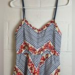 Fossil  Woman’s Casual Summer Floral Striped Mini Dress Spaghetti Straps Sz Small Photo 1