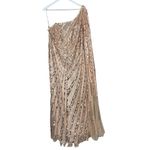Mac Duggal NWOT Rose Gold One Shoulder Cape Sleeve Embellished Gown Sz 16 #20528 Photo 4