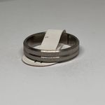 Stainless Steel Notched Ring Silver Photo 2