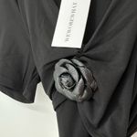 We Wore What  Black Cutout Asymmetrical Midi Dress size Large Stretch NWT Photo 4