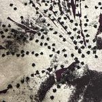 Agenda Purple and Black Floral Short Sleeve Top with Beads Size M Photo 8