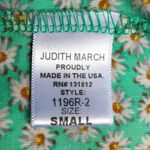 Judith March Turquoise Floral Bell Sleeve Romper S Photo 6