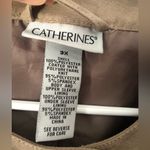 Catherines  Full Zip up utility Jacket Womens plus sz 3X Faux Leather Suede Mock Photo 4