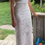 BCBGMAXAZRIA evening gown marilyne cutout satin and lace ballgown Photo 0