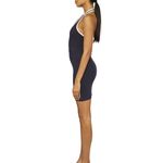 Revolve Navy Blue White Stripe Rib Halter Bodycon Mini Tennis Dress Photo 5