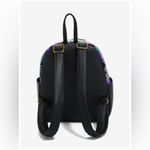 Lounge Fly  Black and Purple Floral Backpack Photo 5