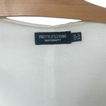 Pretty Little Thing Maternity White Sequin Wrap Robe Dress Mini Blouson Sleeves Sparkle Party sz 12 Photo 5