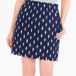 J. Crew Factory Sidewalk Ikat Print Linen Miniskirt Blue Size 2 Photo 0