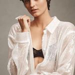 Anthropologie White sequin set  Photo 4