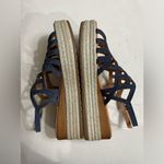 Bella Vita  Zip-Italy Espadrille Women’s Suede Flatform Sandals Navy Size 6.5 Photo 8