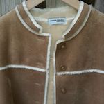 Valerie Stevens Vest Faux Suede Fully Lined Penny Lane Sleeveless Jacket Size LP Photo 5