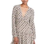 Veronica Beard  Delray Silk Crepe Mini Dress Printed Long Sleeve Women's Size 2 Photo 8