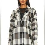 Free People new Izzy Cargo Shirt in Black & Cream XL Plaid overshirt printed top Photo 0