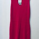 Crown & Ivy NWT cabana hot pink collared sleeveless dress ribbed size … Photo 3