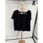 Hatch Maternity Women’s short sleeve blouse Black One Size Viscose Wool Photo 4