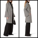 Derek Lam đź’• COLLECTIVEđź’• Houndstooth Bell Sleeve Coat Black White Brown 50 NWOT Photo 3