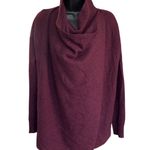 Club Monaco 100% Cashmere Wrap Sweater Sz XS Wine Red Asymmetric Quiet Luxury Photo 0