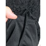 Lulus Black Lace Short Dress Womens L Dark Romantic Whimsigoth Sheer Sexy LBD Photo 7
