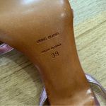 barney's new york Barney’s New York CO-OP 100% leather pink metallic heels sandals NEW Photo 6