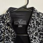 Alex Evenings  Women Sz‎ Medium Two-Piece Jacket Blouse Set Glitter Black Formal Photo 2
