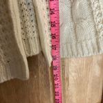 POUT Women's Cream Sweater crochet size M White Size M Photo 4