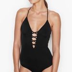 Victoria's Secret Negril Plunge One Piece Black Sexy VNeck Bathing Suit Small Photo 0