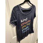 Maurice's Women's Blue Graphic T-Shirt Kind People Quote Casual Short Sleeve L Photo 2