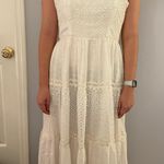 White Midi Dress Size L Photo 0