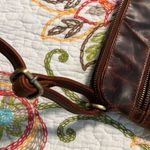 LEVOGUE genuine leather crossbody purse bag distressed leather brown hippie boho Photo 4