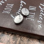 Vintage Mint Green Red Cabochon Earrings Stainless Steel Photo 8