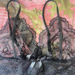 coquette black lace bow lingerie cami tank top Photo 3