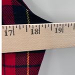 Talbots VTG Womens Plaid Tartan Wool Vest Velvet Collar Button Red Green Sz 10 Photo 6