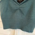 Witty Fox Blue Sweater Knit Crop Tank Top‎ Size Large Photo 2