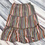 Christopher & Banks  Boho Multicolor Striped Women's Midi Skirt Photo 1