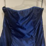 Scott McClintock Blue Glitter Strapless Formal Dress Gown Fit & Flare Maxi Sz 6 Photo 2