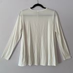 Eileen Fisher White Long Sleeve Shirt Crewneck Tencel Soft Women's size Small Photo 4